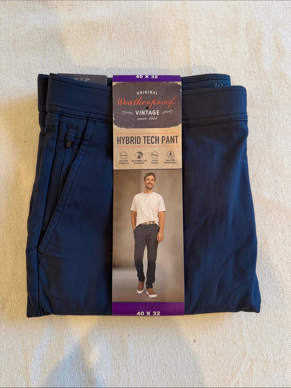 Weatherproof Hybrid Tech Pant - Dark Blue Size 40x32 NWT